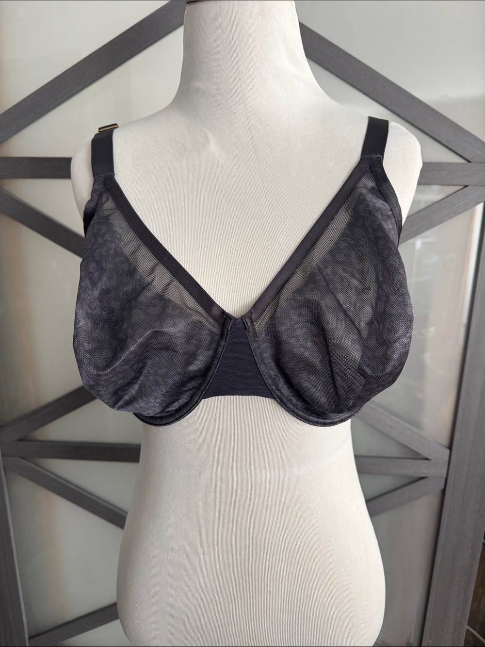 Soma Unbelievable Lift Perfect Coverage Bra 38H Black Unlined Underwire